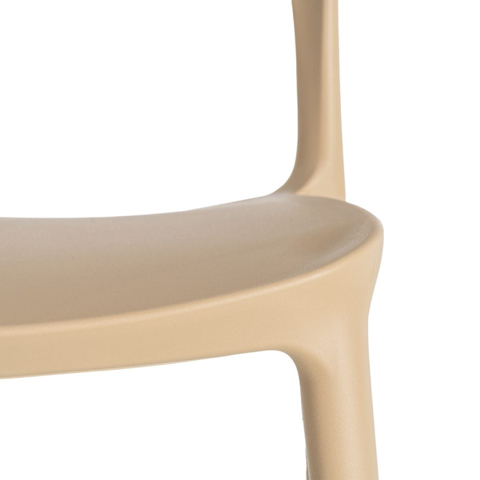 Set 2 scaune grădină plastic bej stivuibile [3]