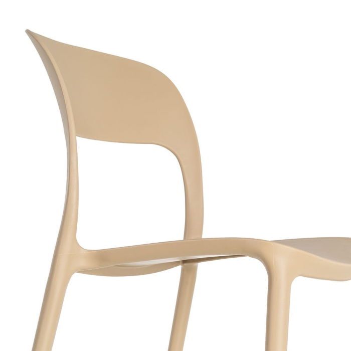 Set 2 scaune grădină plastic bej stivuibile [2]
