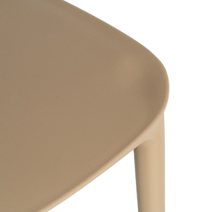 Set 2 scaune grădină plastic bej stivuibile [9]