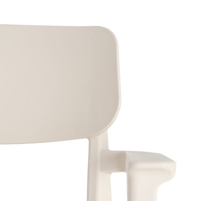 Set 2 scaune grădină plastic crem stivuibile [6]
