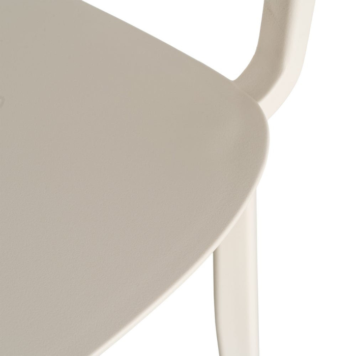 Set 2 scaune grădină plastic crem stivuibile [9]