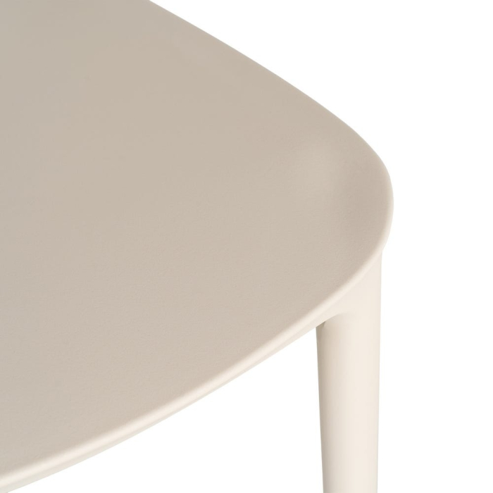 Set 2 scaune grădină plastic crem stivuibile [9]