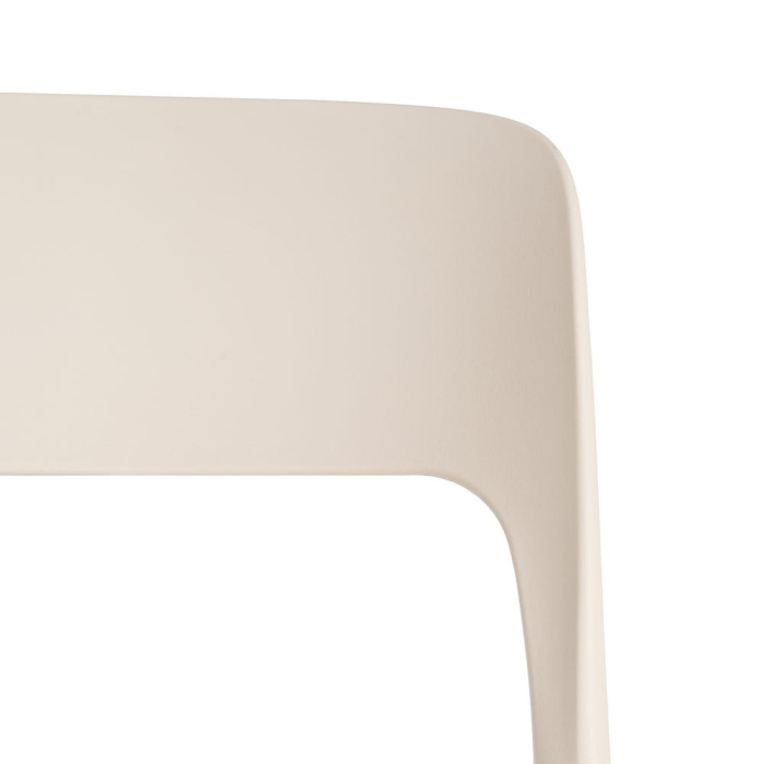 Set 2 scaune grădină plastic crem stivuibile [6]