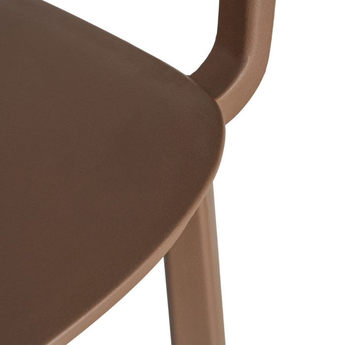 Set 2 scaune grădină plastic maro stivuibile [9]