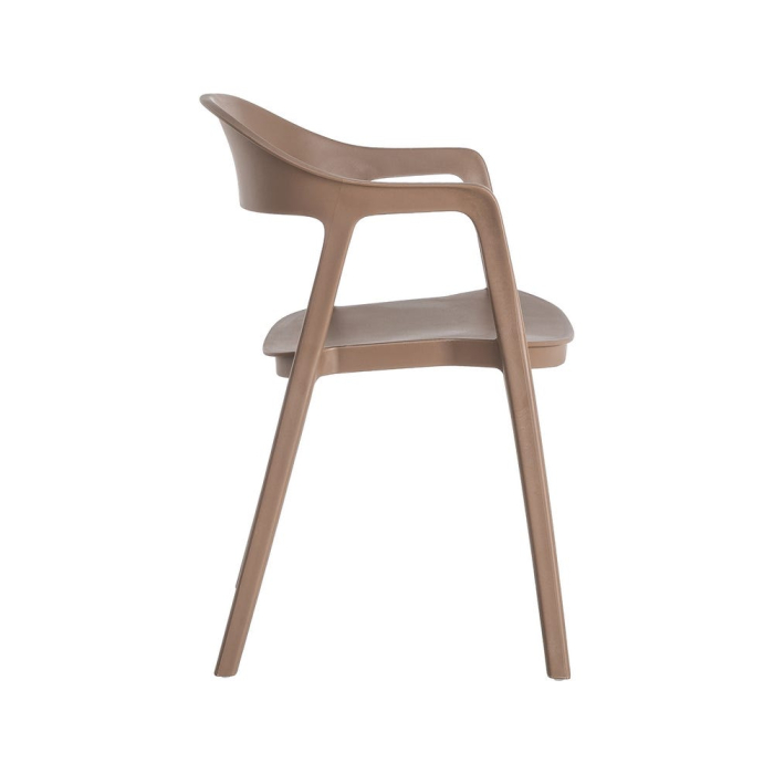 Set 2 scaune grădină plastic maro stivuibile [5]