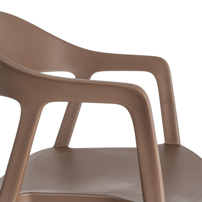 Set 2 scaune grădină plastic maro stivuibile [2]