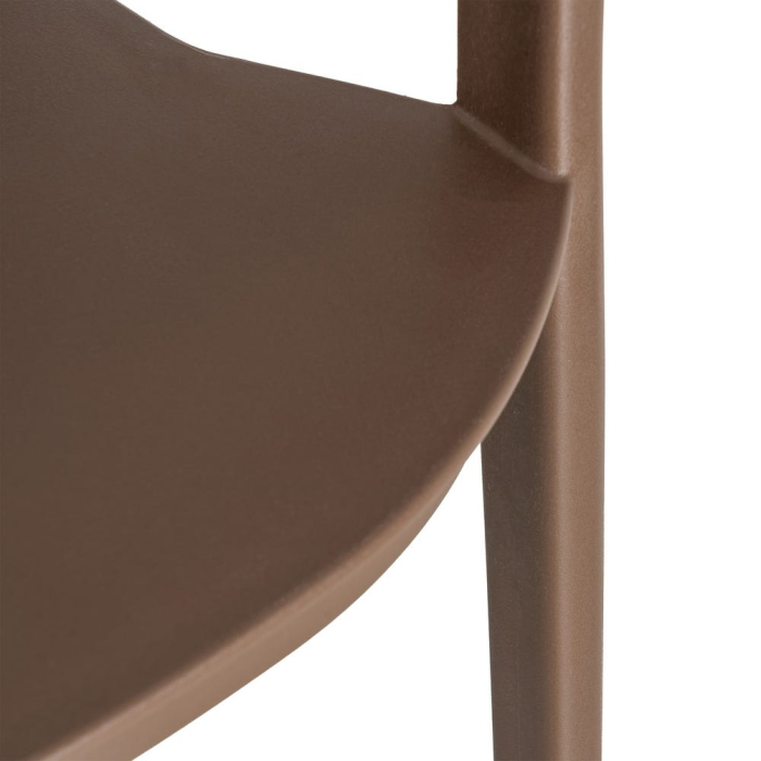 Set 2 scaune grădină plastic maro stivuibile [9]