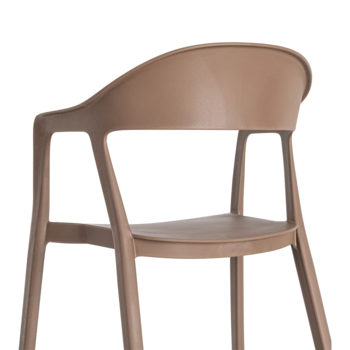 Set 2 scaune grădină plastic maro stivuibile [11]