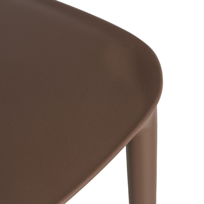 Set 2 scaune grădină plastic maro stivuibile [9]