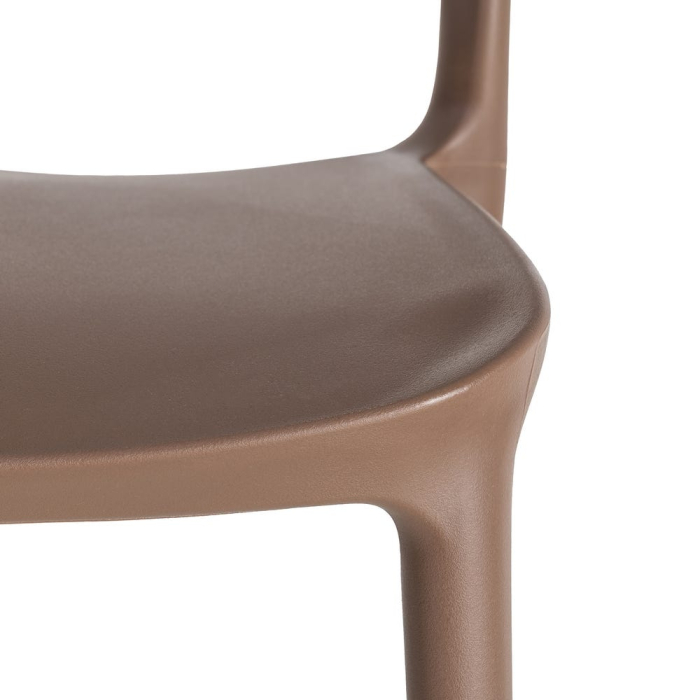 Set 2 scaune grădină plastic maro stivuibile [3]