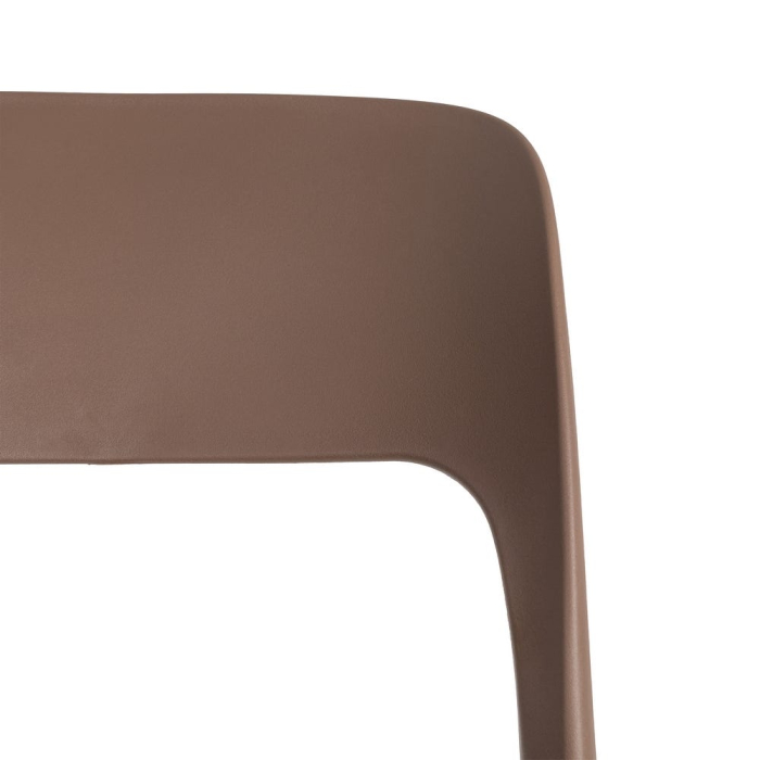 Set 2 scaune grădină plastic maro stivuibile [6]