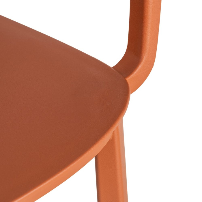 Set 2 scaune grădină plastic portocaliu stivuibile intens [9]