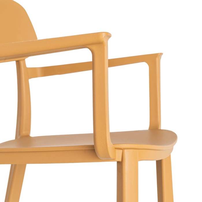 Set 2 scaune grădină plastic portocaliu stivuibile [2]