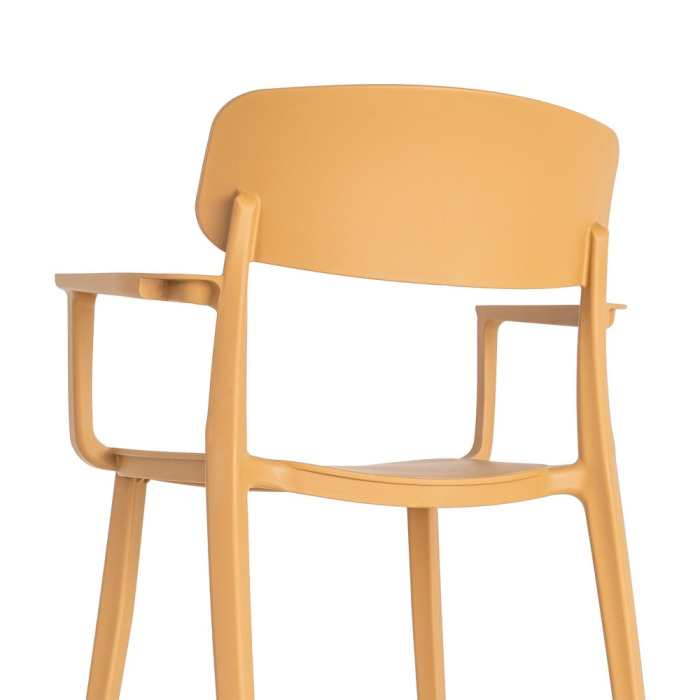 Set 2 scaune grădină plastic portocaliu stivuibile [11]