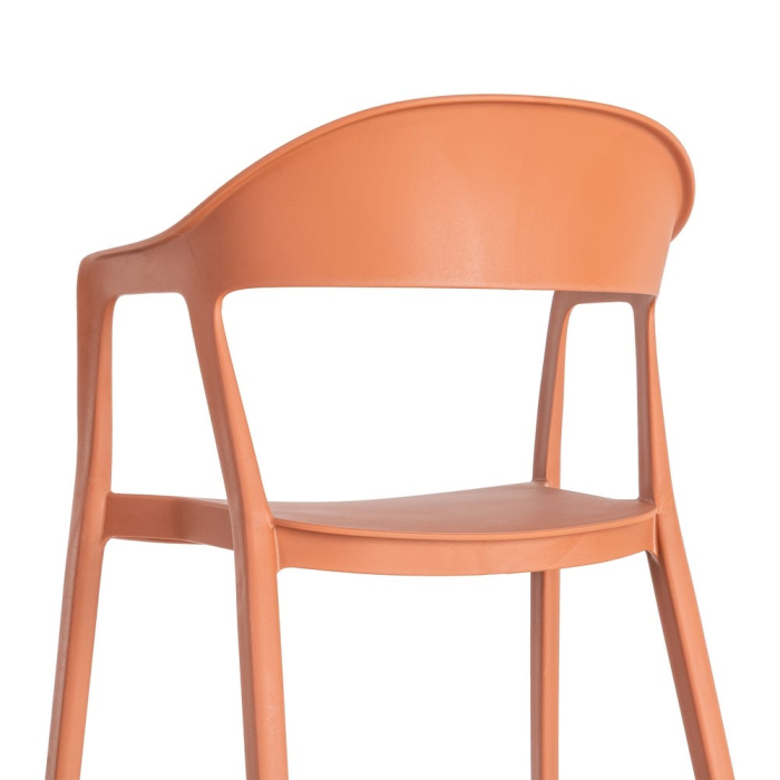 Set 2 scaune grădină plastic portocaliu stivuibile intens [11]