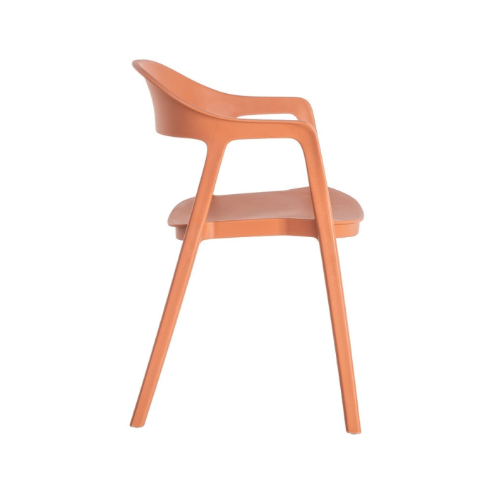 Set 2 scaune grădină plastic portocaliu stivuibile intens [5]