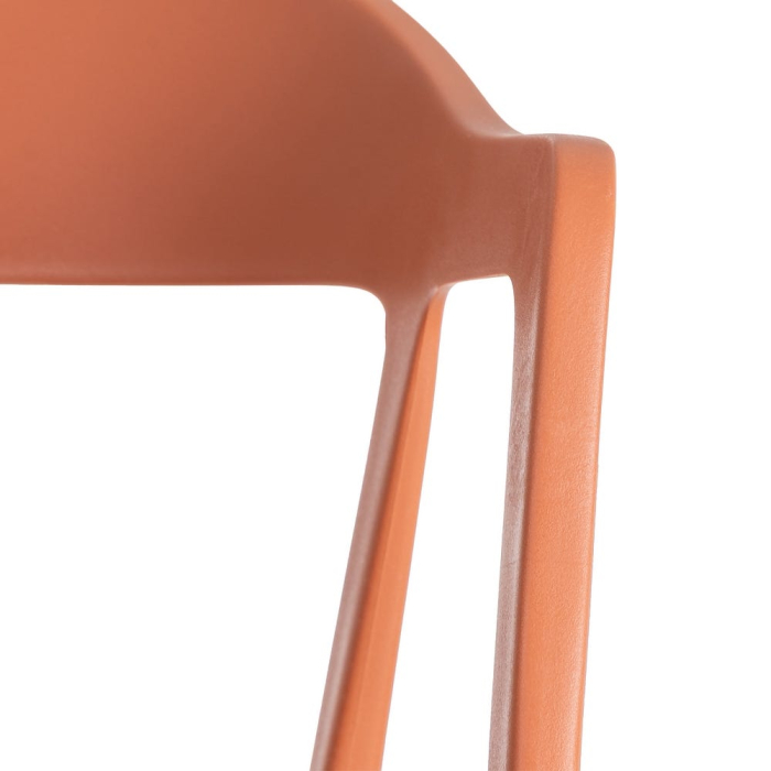 Set 2 scaune grădină plastic portocaliu stivuibile intens [6]