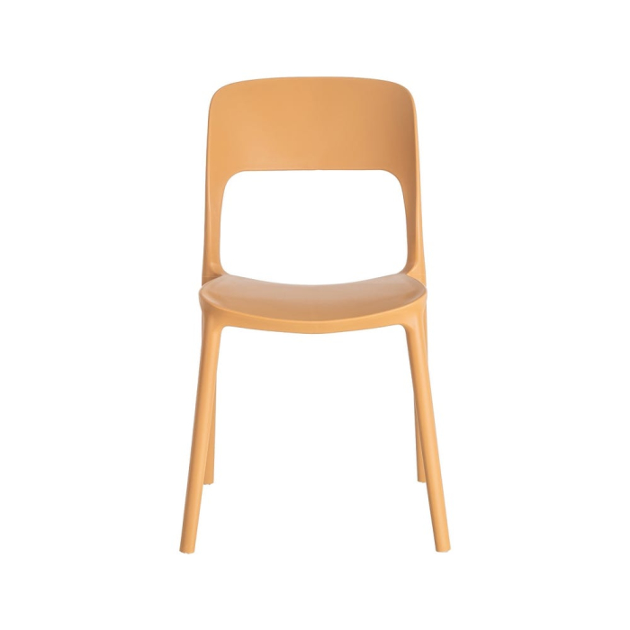 Set 2 scaune grădină plastic portocaliu stivuibile [8]