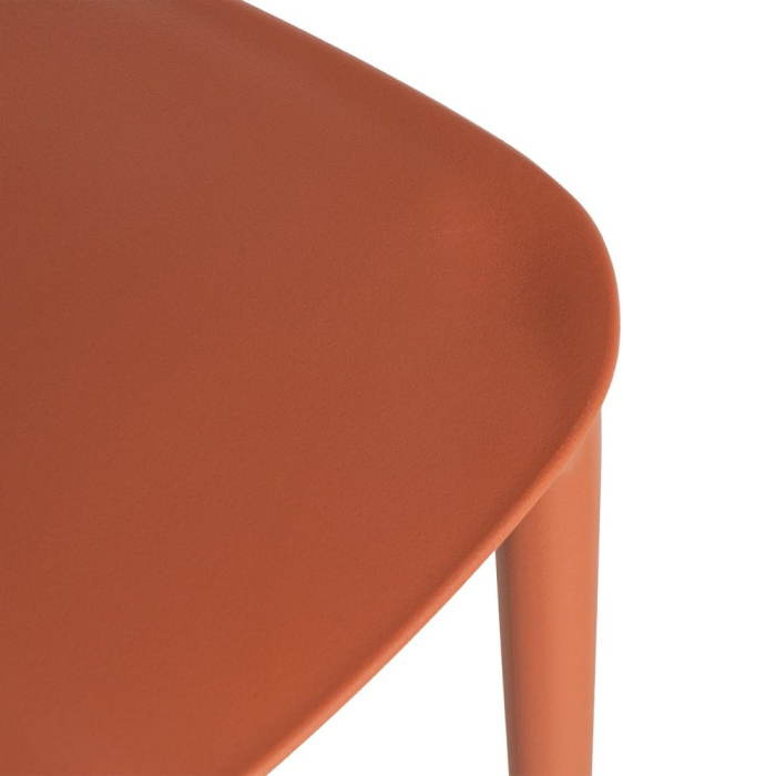 Set 2 scaune grădină plastic portocaliu stivuibile intens [9]