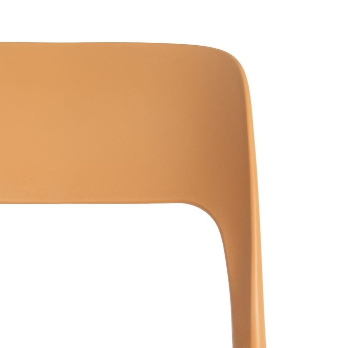 Set 2 scaune grădină plastic portocaliu stivuibile [6]