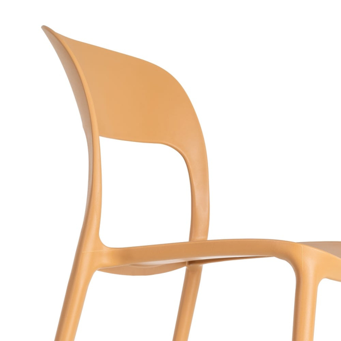 Set 2 scaune grădină plastic portocaliu stivuibile [2]