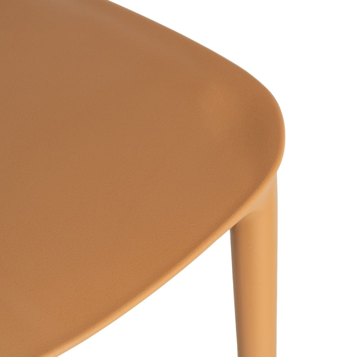 Set 2 scaune grădină plastic portocaliu stivuibile [9]