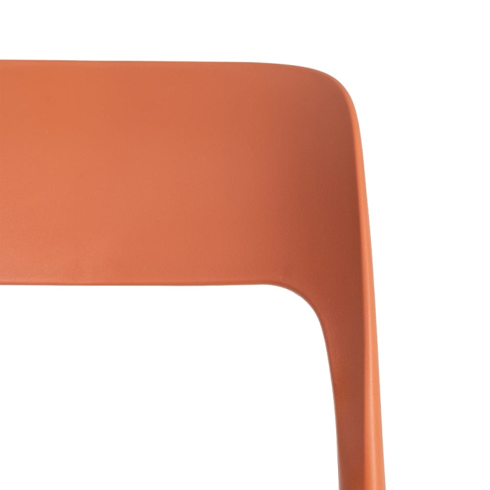 Set 2 scaune grădină plastic portocaliu stivuibile intens [6]