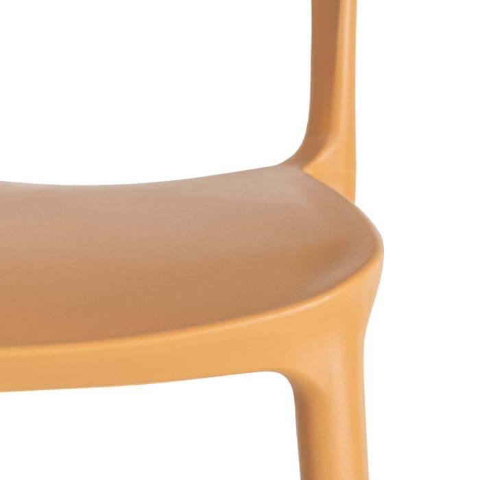 Set 2 scaune grădină plastic portocaliu stivuibile [3]