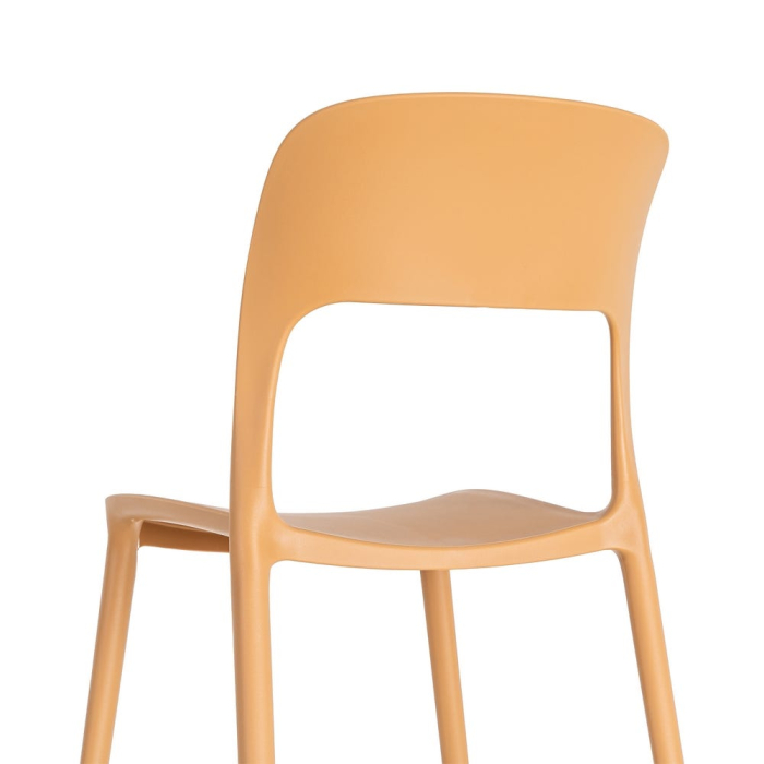 Set 2 scaune grădină plastic portocaliu stivuibile [11]