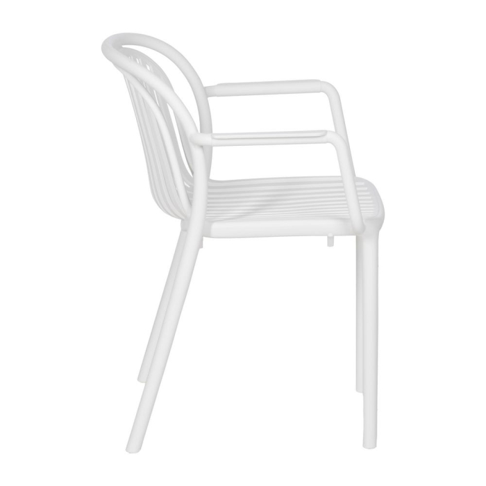 Set 2 scaune de grădină albe cu brațe [4]