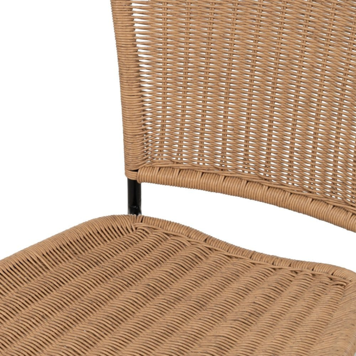 Set scaune interior exterior ratan natural din oțel și polietilenă [6]