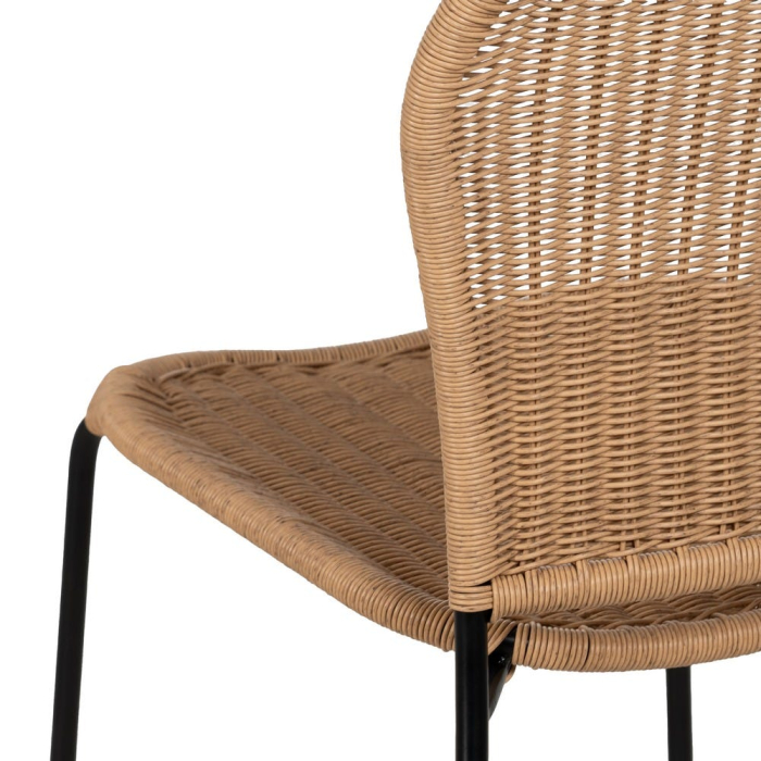 Set scaune interior exterior ratan natural din oțel și polietilenă [9]