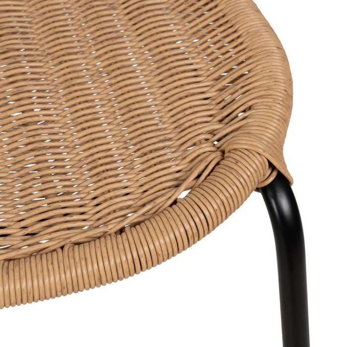 Set scaune interior exterior ratan natural din oțel și polietilenă [8]