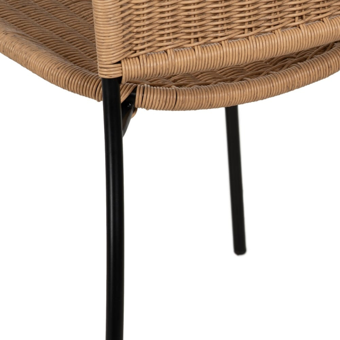 Set scaune interior exterior ratan natural din oțel și polietilenă [10]