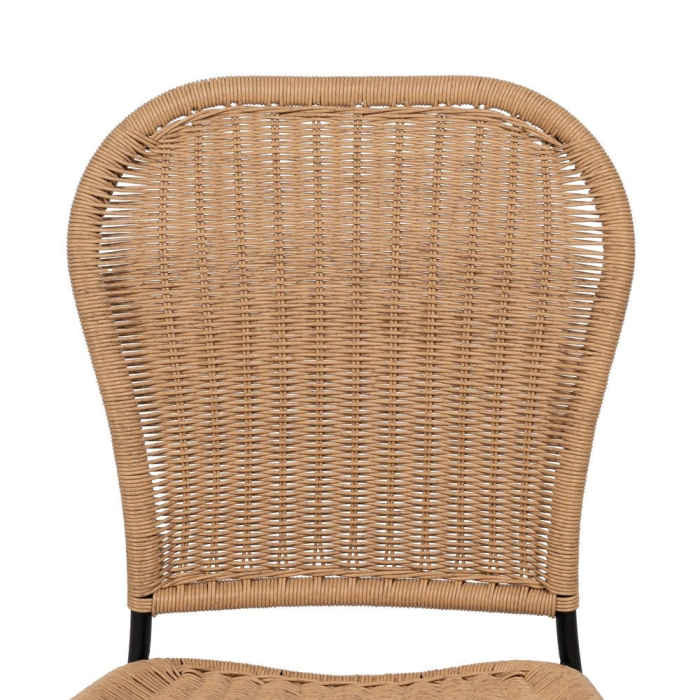 Set scaune interior exterior ratan natural din oțel și polietilenă [5]