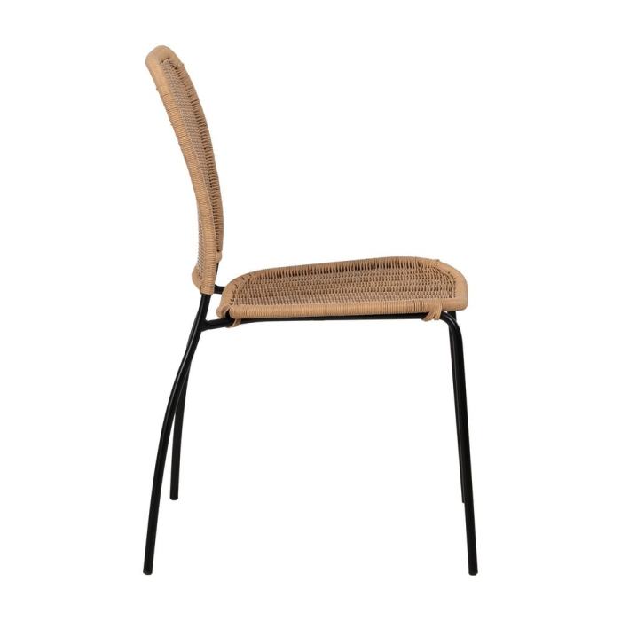 Set scaune interior exterior ratan natural din oțel și polietilenă [3]