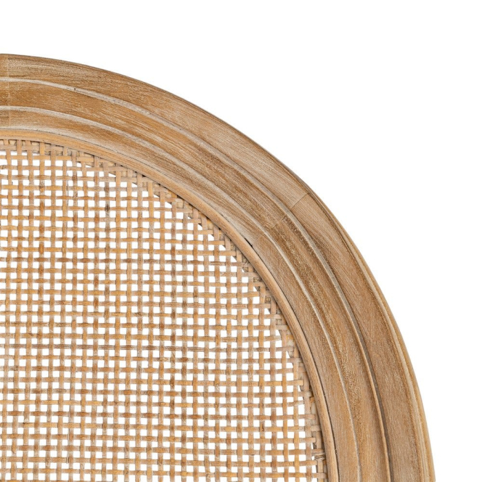 Scaun dining CLASIC, Lemn, Ratan, Stofa In Crem - creativdeco.ro [6]