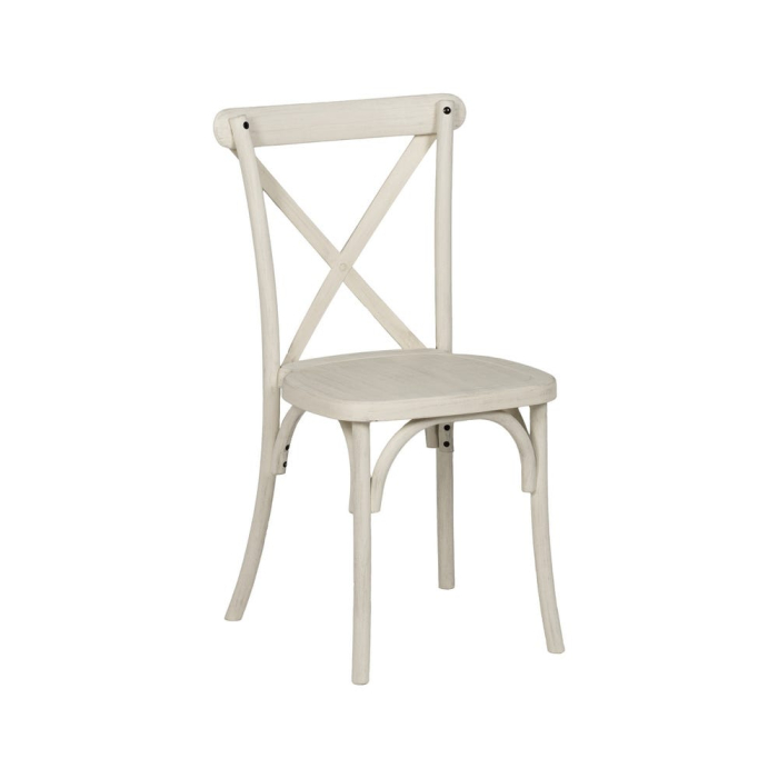 Set 2 scaune dining și HORECA albe cu spătar tip X din polipropilenă [3]