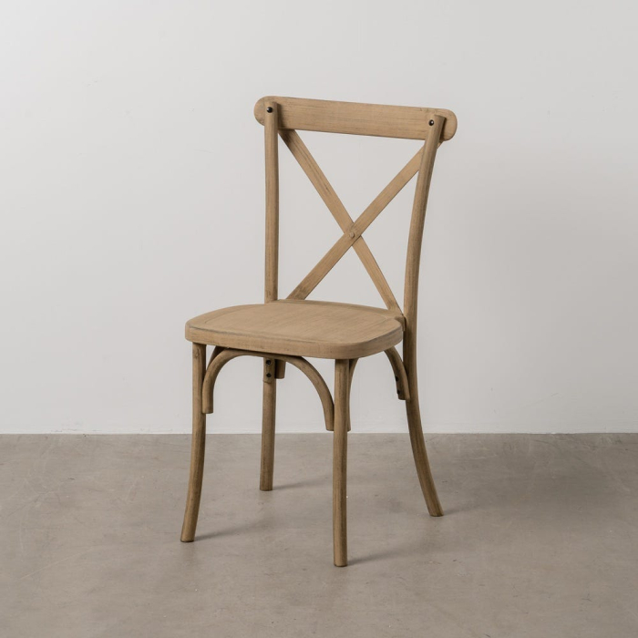 Set 2 scaune dining și HORECA natur cu spătar tip X din polipropilenă [1]