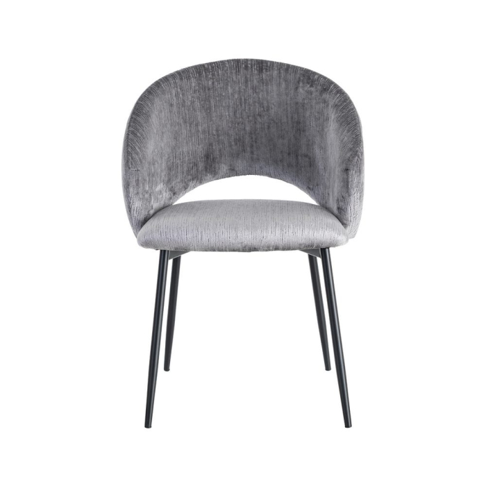 Set 2 scaune dining și Horeca tapițate stofă gri catifea [3]