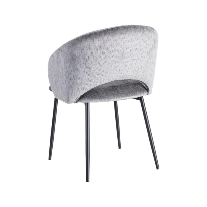 Set 2 scaune dining și Horeca tapițate stofă gri catifea [5]