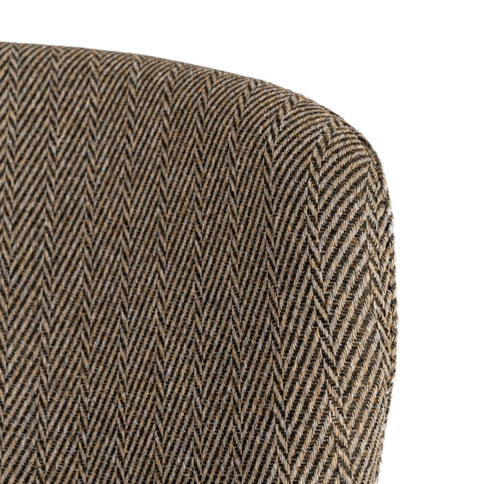 Set 2 scaune dining stofă maro metal negru [7]