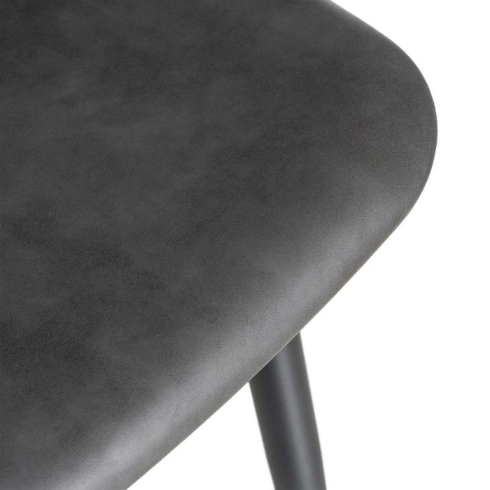 Set 2 scaune dining gri piele ecologică metal HoReCa [10]