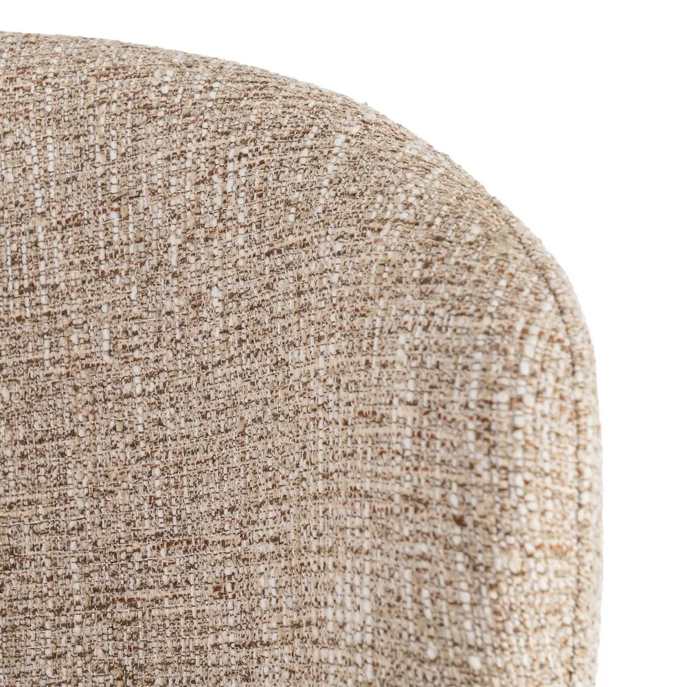 Set 2 scaune dining și Horeca tapițate stofă bej-maro și bază metalică [12]