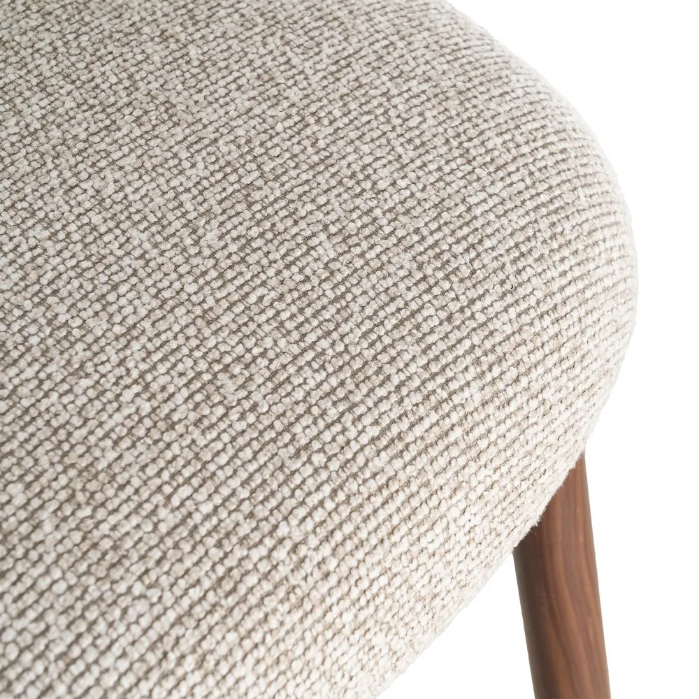 Set 2 scaune dining și Horeca tapițate stofă bej marmorat pe structură metalică [11]