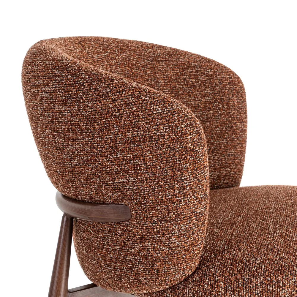 Set 2 scaune dining și Horeca tapițate stofă teracotă marmorată [8]