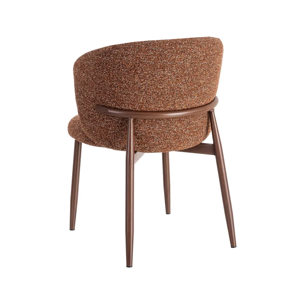 Set 2 scaune dining și Horeca tapițate stofă teracotă marmorată [5]