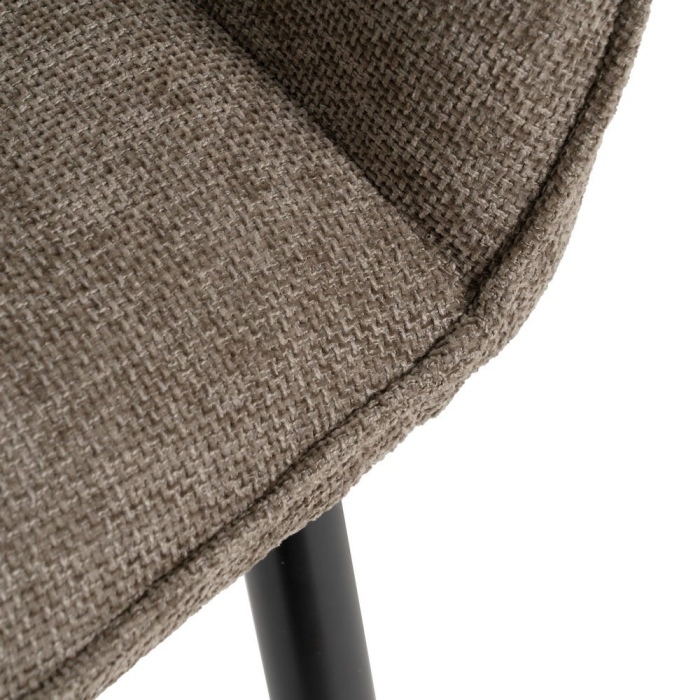 Scaune taupe tapițate cu brațe – set 2 bucăți, design curbat horeca [8]
