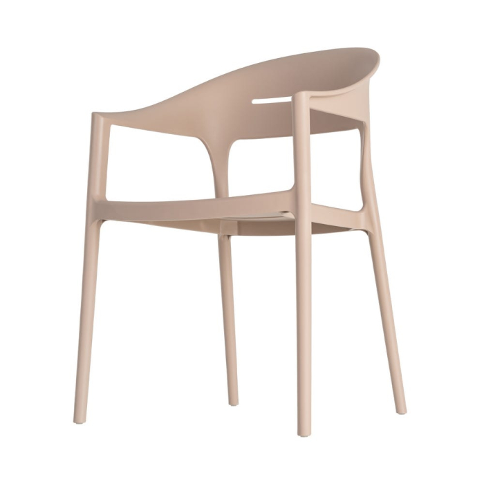 Set 2 scaune HoReCa pentru exterior din polipropilenă bej [7]