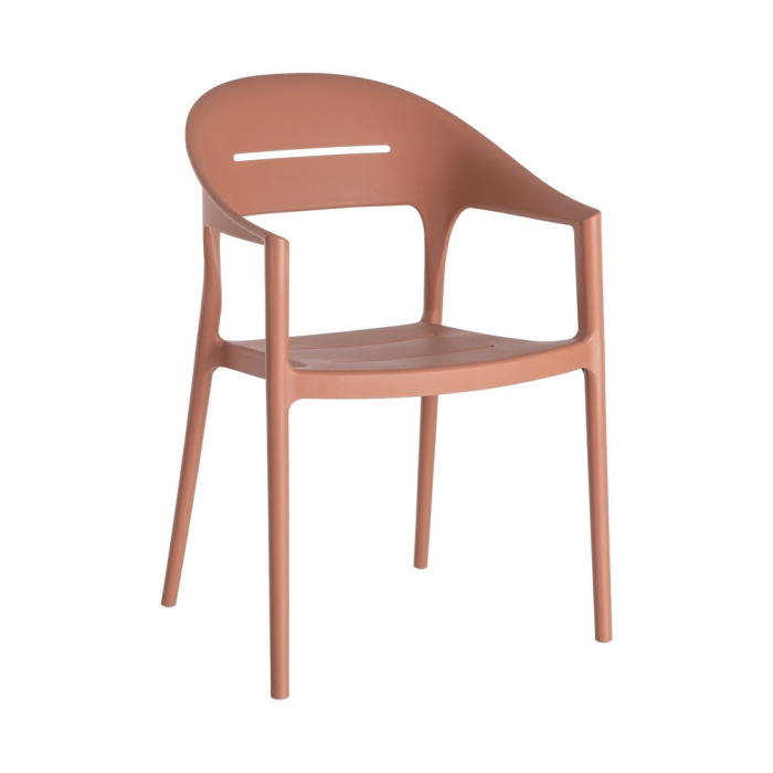 Set 2 scaune HoReCa pentru exterior din polipropilenă terracotta [11]